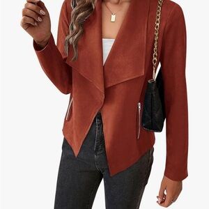 NWT Prettygarden Faux Suede Blazer